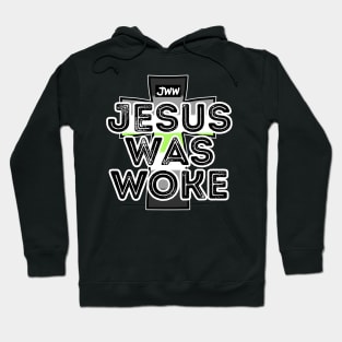 Jesus Was Woke - Agender Pride Hoodie